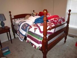 Reproduction Cherry Rope bed, Full size, made for contemporary boxsprings and mattress.