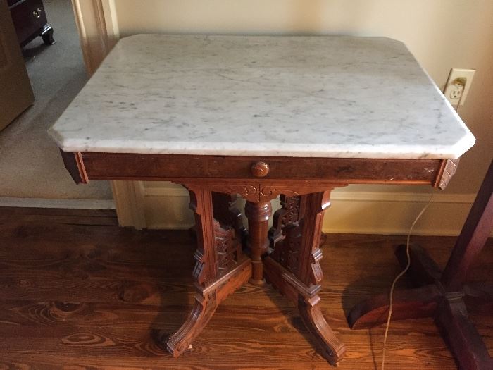 Marble entry hall table (vintage)