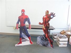 2 Life Sized Cardboard Cutouts Of Spiderman and Ironman
