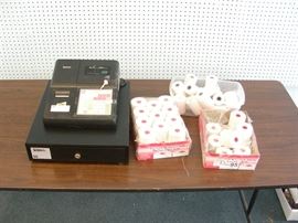 Working Cash Register and Supplies
