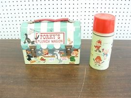 Vintage Porky's Lunch Wagon Lunchbox and Thermos

