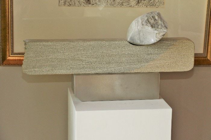 Verina Baxter original - stainless & polished stone sculpture