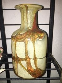 Hand blown glass vase