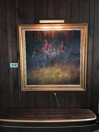 Original oil on canvas, Jim Crompton, American contemporary artist. "Nightfall Passage"