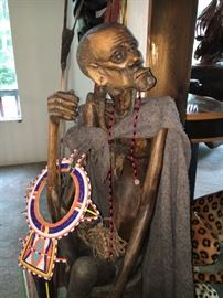 Kenyan wood sculpture, almost life sized