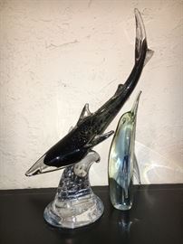 and his hand blown buddy, the penguin