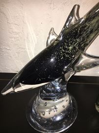 Hand blown shark