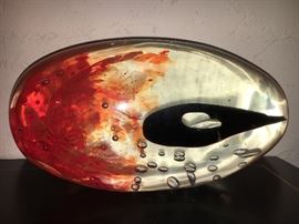 and ... this hand blown abstract oval