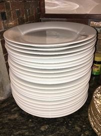 Crate and Barrel white plates