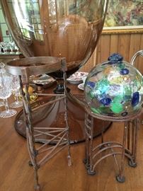 Misc. candle/plant/random handglass ball/ stands