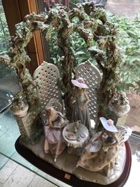 Now the Lladros! "Tea in the Garden" Numbered, ltd. edition -- includes Lladro Certificate of Auth.