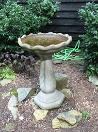 cement birdbath
