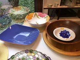 That blue dish is cool -- glazed blue terra cotta