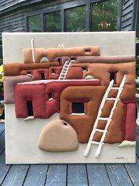 This is fabric, puffy underneath - sort of a 3-D effect!