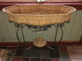 Wrought iron and wicker