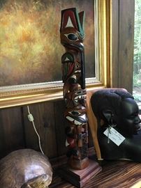 Vintage Ray Williams Totem Pole ---signed