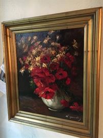  Perhaps Dutch artist, W. Honner. Beautiful oil on canvas.