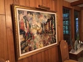 Giant, oil on canvas, signed by artist. Quite stunning.