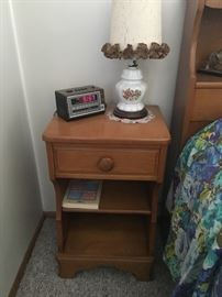 vintage night stand-great solid wood construction