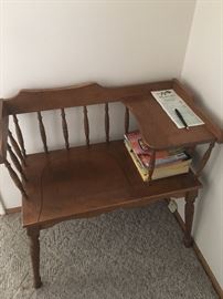 vintage telephone bench-adorable