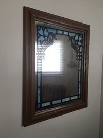 several wall mirrors