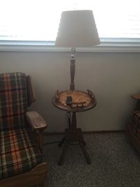 table with lamp