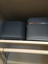 many vintage suit cases