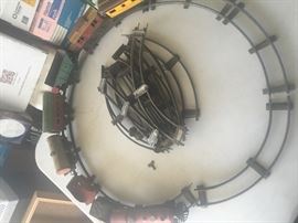 antique metal train set