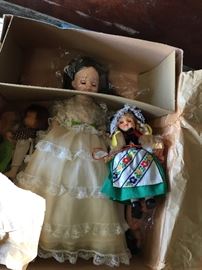 collection of vintage dolls