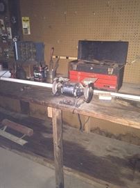 Bench grinder and other tool room finds