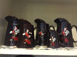Vintage measuring pitchers. Everybody loves roosters! 