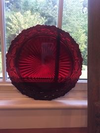 Avon Cape Cod, ruby red plates! 