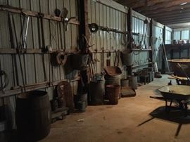 Barn has been organized and ready for shoppers. 