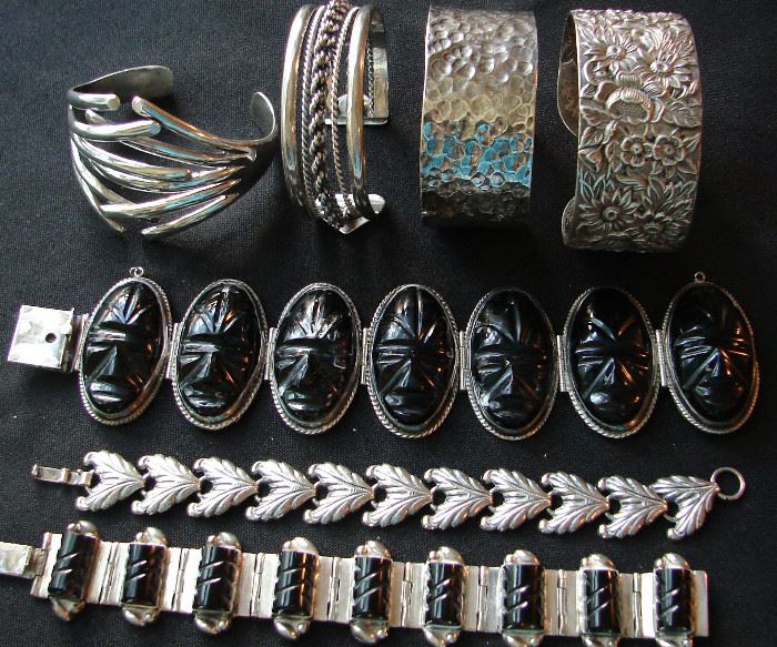 Sterling silver cuffs and bracelets