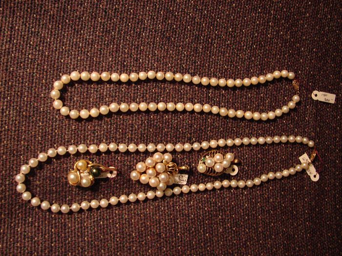 Beautiful pearls from the owner's parents' former business know for pearls.