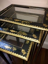 Hand painted, gold gilt