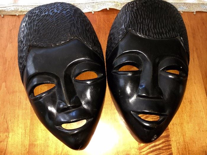 Ebony wood masks
