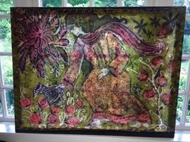 This is fabric...thin, pretty with light coming through!