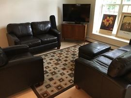 Wonderful little set - Sofa, loveseat and chair with ottoman. Manageable size - and priced to sell!