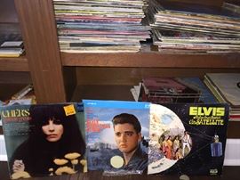 stacks of vintage LPs