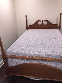 solid Maple double bed with matching chest and vanity