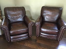 leather recliners by Bassett--like brand new