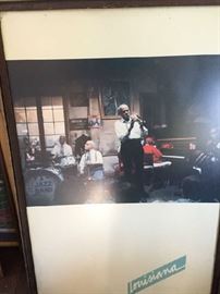 very interesting LA art poster framed