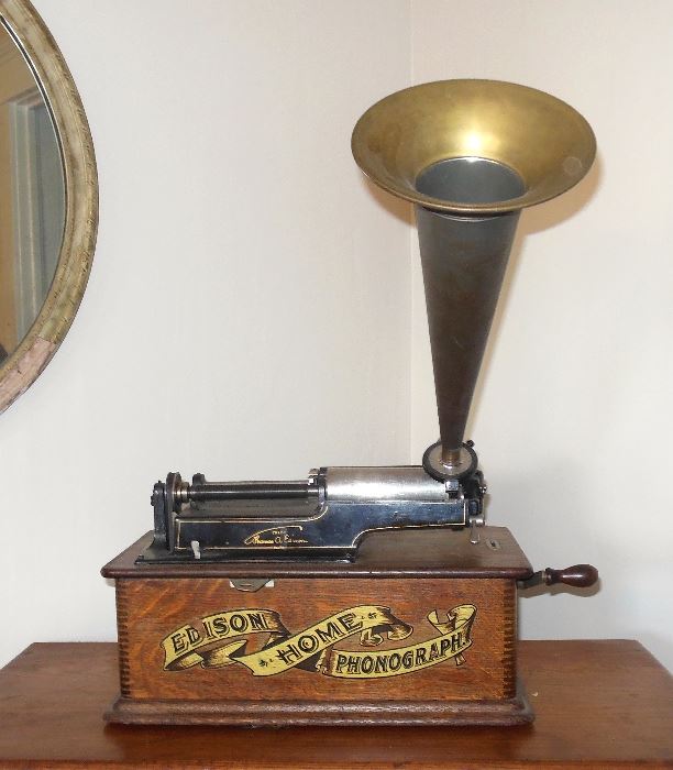 Edison Home Phonograph with horn