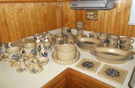 Loads of Pfaltzgraff Folk Art Pattern. Also have new place settings still in the box.
