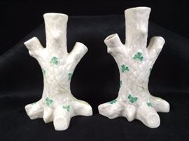 Belleek Shamrock vases 5th Mark