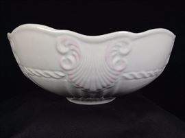 Belleek shell pattern pink bowl 9th mark