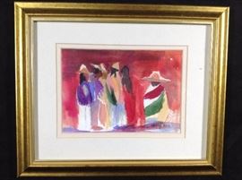 Original watercolor signed Ginny