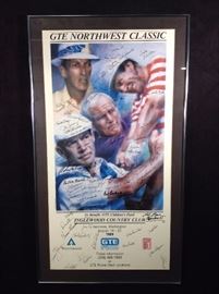 GTE Northwest Classic autographed golf print