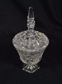 Crystal covered candy dish